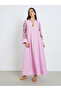 Women Pink Printed Crepe A-Line Jalabiya - 3