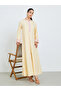 Women Yellow Embroidered A-Line Jalabiya