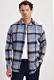 Men's Slim Fit slim fit checkered winter lumberjack shirt - 7