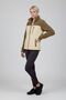 Women's Beige Zippered Winter Sweatshirt - with Pockets - 4