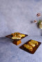 2 Li Ligna Wooden Embossed Presentation Set (22 cm Pyramid, 16X26 cm Bowl) Serving Set, Pit Bowl - 5