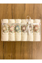 Buldan Production Dowry Embroidered Alya Velvet Cream 6-Piece Kitchen Towel I 30X50 - 4