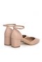 Pantofi cu toc gros piele Bej Adele - 4