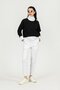 High Collar Short Length Relaxed Fit Women's Sweatshirt - 4