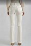 White Stretch Fabric High Waist Spanish Jean Pants - 5
