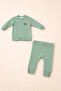 Unisex Cotton Combed Green 2-Piece Set - 4