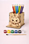 Wooden Painting Kuromi Figured Pen Holder |   Paint Yourself |   For School and Workshop Activities