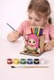 Wooden Pen Holder with Figure of a Girl Reading the Quran |   Paint Yourself |   For School and Workshop Activities - 2