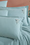 100% Cotton Double Embroidered Duvet Cover Set Eveya