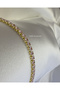 Pink Stone Gold Waterway Steel Bracelet - Golden Pink Tennis - 2
