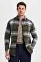Men's Slim Fit slim fit checkered winter lumberjack shirt