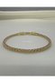 Pink Stone Gold Waterway Steel Bracelet - Golden Pink Tennis - 5