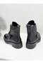 D25Kb-8410 Genuine Leather Front Buckle Detail Boots for Women - 5
