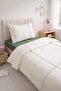 Duvet Cover Set Single Size Campus Aya White