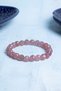 Certified Faceted Strawberry Quartz Natural Stone Bracelet