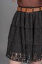 Women's Winter Black Belted Tulle Lace Lined 3 Layer Short Skirt Stylish Daily Comfortable 6859 - 2