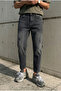 Boyfriend Carrot Cut Distressed Black Denim Men's Jeans Mz815 - 3