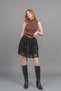 Women's Winter Black Belted Tulle Lace Lined 3 Layer Short Skirt Stylish Daily Comfortable 6859 - 4