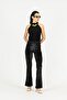 Halter Neck Chain Detailed Soft Textured Blouse - 5