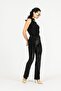 Halter Neck Chain Detailed Soft Textured Blouse - 6