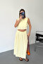 Women's Skirt Blouse 100% Cotton Double Set Yellow - 26Y 6031 - 3