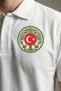 Cotton Tree of Life Turkish Flag Coat of Arms Printed White Polo Neck T-Shirt (Women - Men) - 3