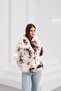 Cow Print Short Fur Coat - 3