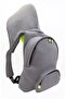 Unisex-Adult Hooded Backpack Grey Neon Yellow - 2