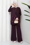 Women's Silk Kupra Trousers and Double Mercerized Knitwear Set