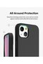 iPhone 13Mini Compatible - Black Silicone Velvet Interior Cover Protective and Durable Case - 3