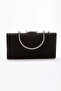 Women's Black Satin Evening Dress Bag - 3