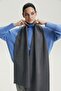 Anthracite Cashmere Blend Women's Knitwear Scarf