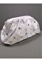 Women's Satin Stone-Embellished Clutch Evening Bag. Evening Dress Bag - 4