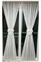 Bamboo Tulle Butterfly Curtain with Bow (Compatible with Kitchens and Rooms), Including Plug-In Rods and Accessories.