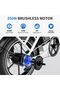 Folding Electric Bike 350W Motor 36V8AH Battery 40 KM/H Speed 25-30 KM Range Disk Brakes - 5