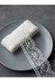 White Floral Patterned Lace Guipure 9 Meters – for Dress, Wedding Dress, and Wedding Candy Decoration - 3