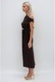 New Season Draped Women's Dress with Waist Accessory Slit 2959 - 4