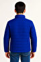 Boys' Inflatable Fiber Filled Waterproof Jacket with Zipper Pockets - Cobalt Blue - 5