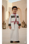 Boys Traditional Ramadan Thobe & Embroidered Vest with pouch