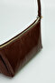 Wrinkled Leather Mini Shoulder Bag with Adjustable Strap, Zippered Women's Bag - 6