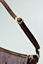 Wrinkled Leather Mini Shoulder Bag with Adjustable Strap, Zippered Women's Bag - 3