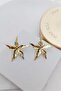 Wavy Star Gold Women's Earrings