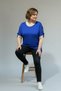Women's Shoulder Detail Blue Color Viscose Blouse