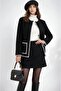 Women's Mock Neck Thread Knit Detailed Comfortable Fit Long Sleeve Design Knitwear Jacket - 7