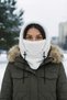 Wig Hooded Plush Plush Women's Beanie Scarf Women's Fleece Neck Collar Shawl Windproof Hat