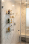 Clk Stainless Brass 3-Piece Lidya Shampoo Dispenser Bathroom Shelf Chrome Color - 2