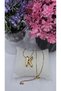 Letter K Balloon Steel Necklace - Gold & Silver Color Options 45cm Stainless & Tarnish Resistant - 3