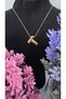 Letter t Balloon Steel Necklace - Gold & Silver Color Options 45cm Stainless & Tarnish Resistant