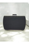 Black Luxury Suede Crystal Stone Metal Handle Chain Women's Evening Dress Bag Wedding Engagement Graduation - 3