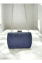 Navy Blue Luxury Suede Crystal Stone Metal Handle Chain Women's Evening Dress Bag Wedding Engagement Graduation - 4
